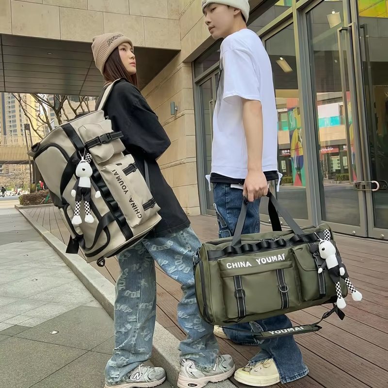 Waterproof Shoe Compartment Nylon Weekend Travel Lightweight Duffel Bag product detail