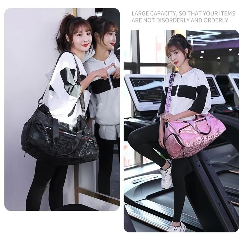 Waterproof Shoe Compartment Nylon Weekend Travel Yoga Duffel Bag product detail