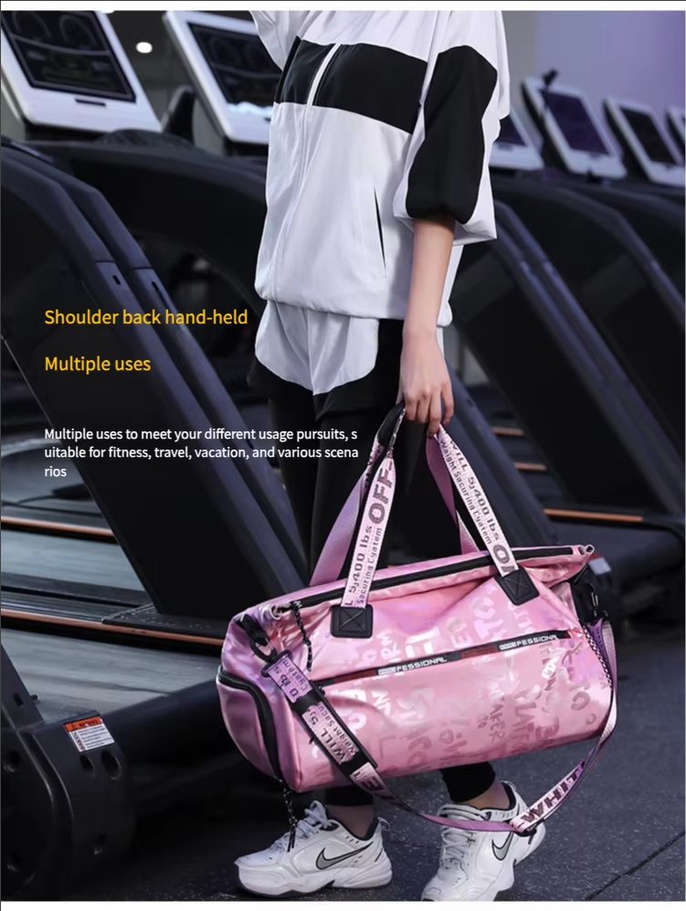 Waterproof Shoe Compartment Nylon Weekend Travel Yoga Duffel Bag product detail