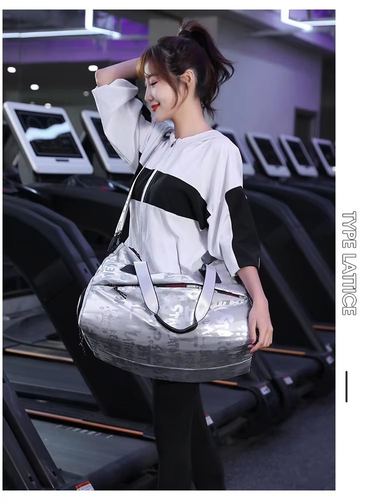 Waterproof Shoe Compartment Nylon Weekend Travel Yoga Duffel Bag product detail