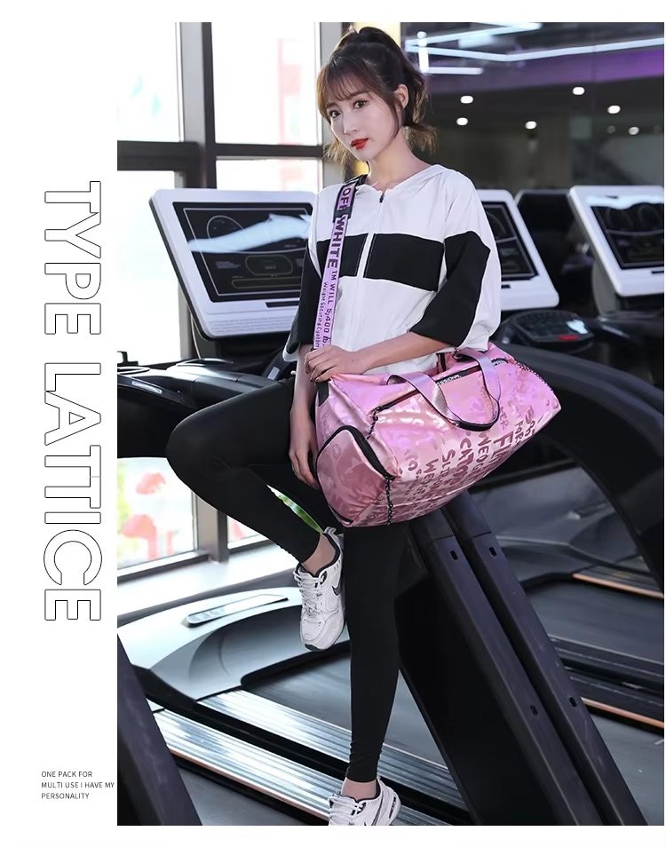 Waterproof Shoe Compartment Nylon Weekend Travel Yoga Duffel Bag product detail