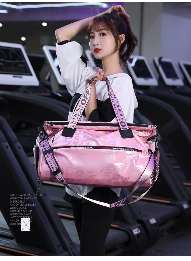 Waterproof Shoe Compartment Nylon Weekend Travel Yoga Duffel Bag product detail