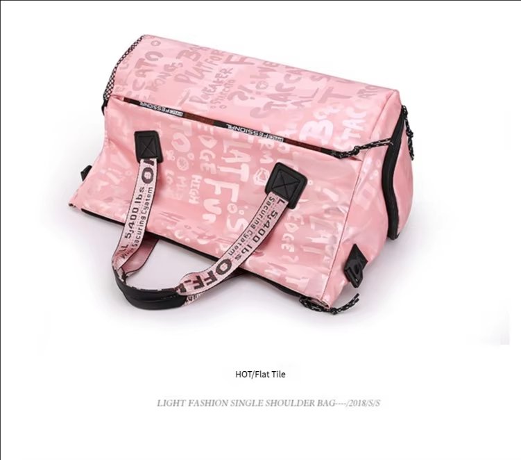 Waterproof Shoe Compartment Nylon Weekend Travel Yoga Duffel Bag product detail