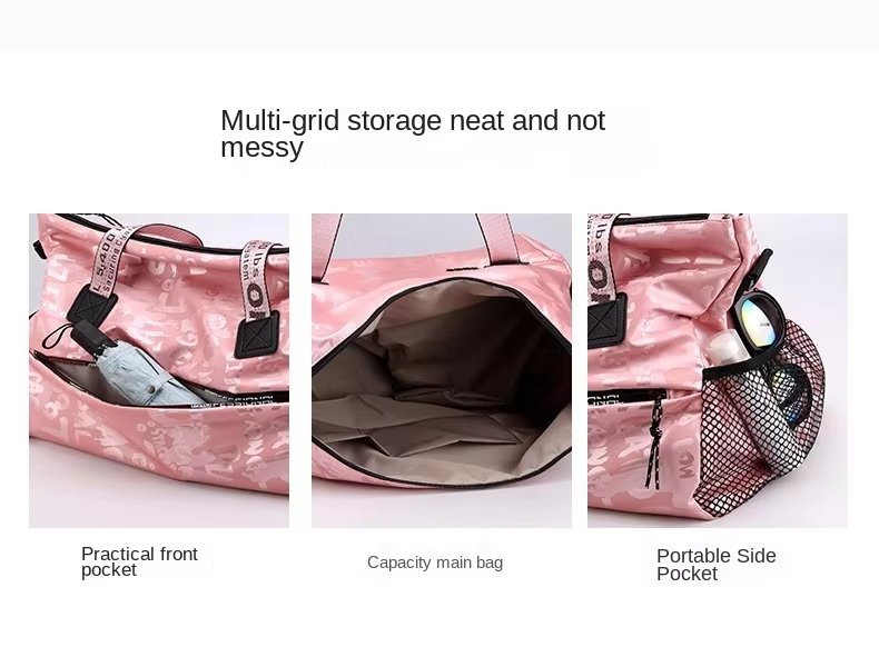 Waterproof Shoe Compartment Nylon Weekend Travel Yoga Duffel Bag product detail
