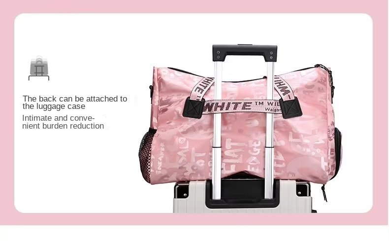 Waterproof Shoe Compartment Nylon Weekend Travel Yoga Duffel Bag product detail