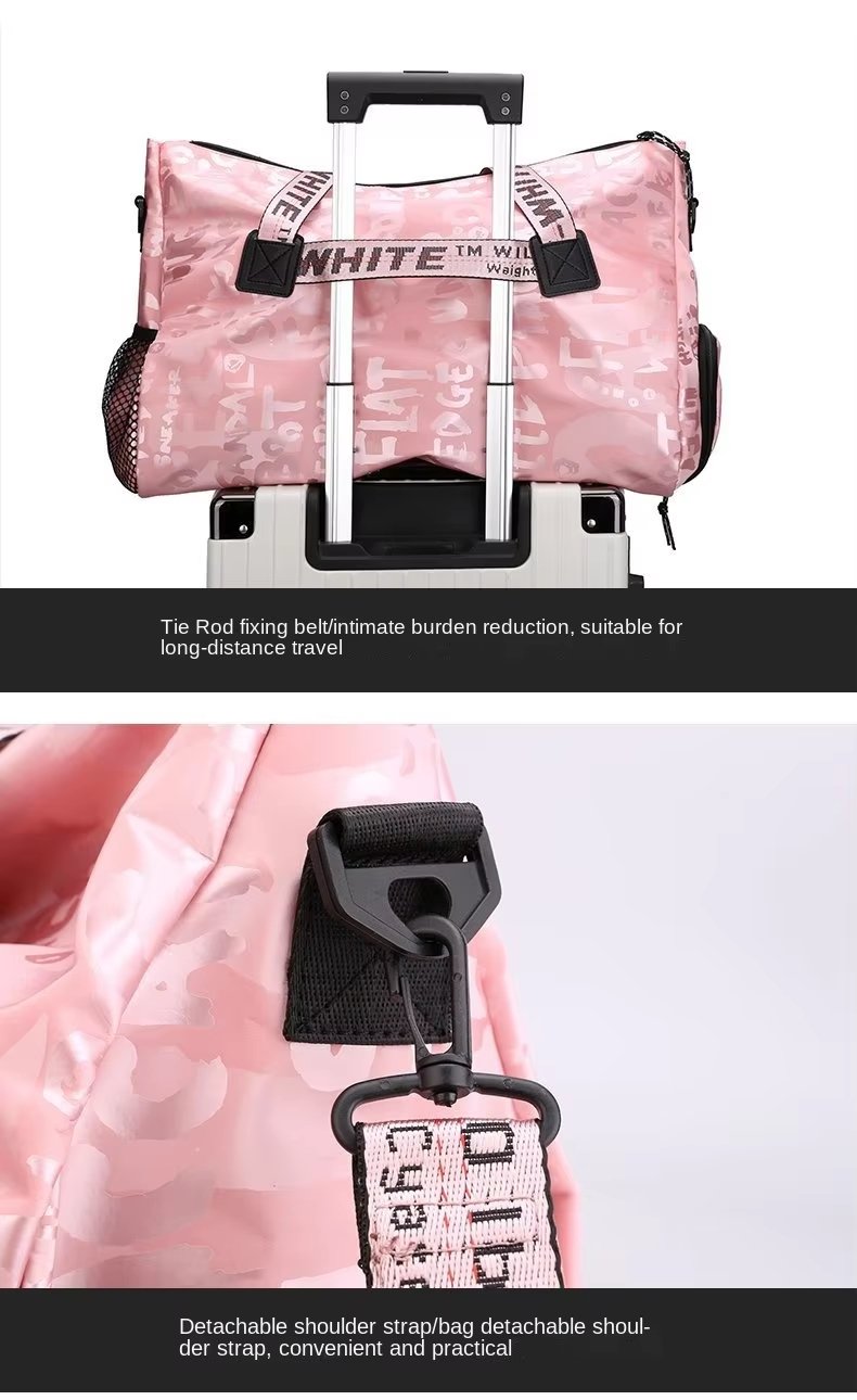 Waterproof Shoe Compartment Nylon Weekend Travel Yoga Duffel Bag product detail