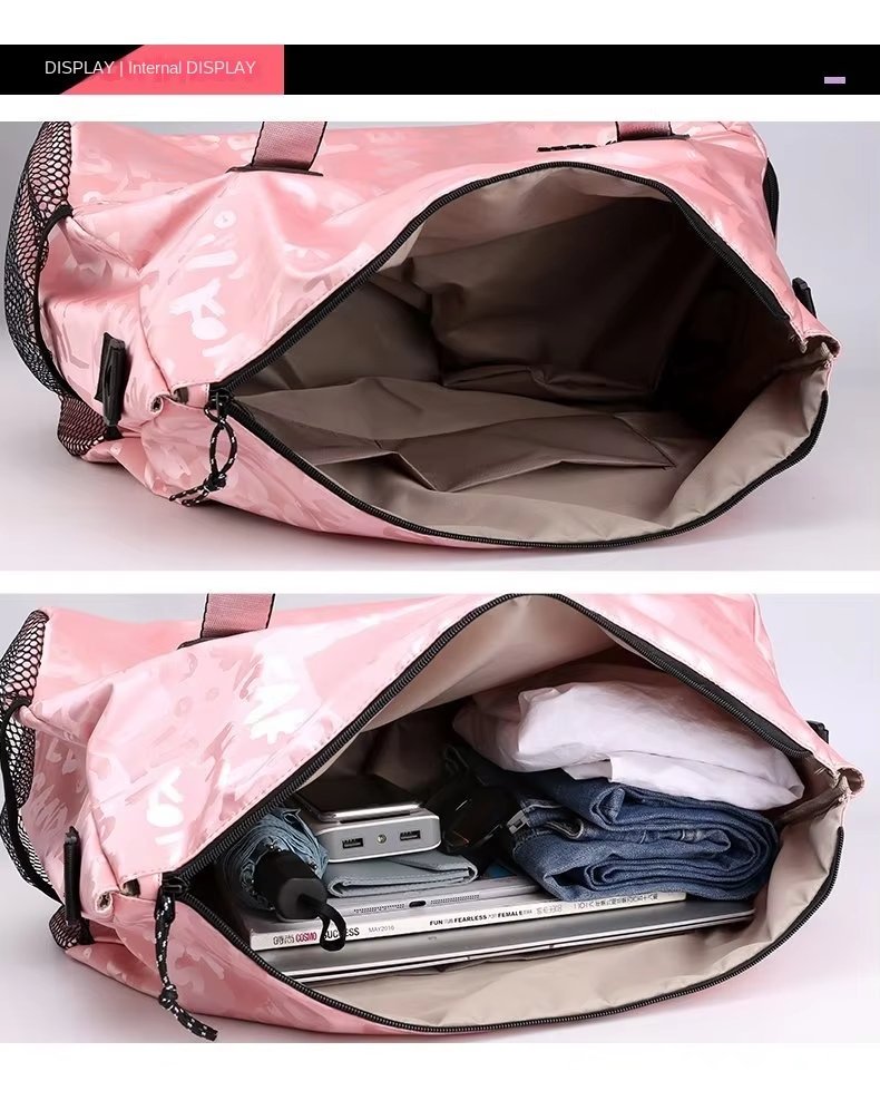 Waterproof Shoe Compartment Nylon Weekend Travel Yoga Duffel Bag product detail
