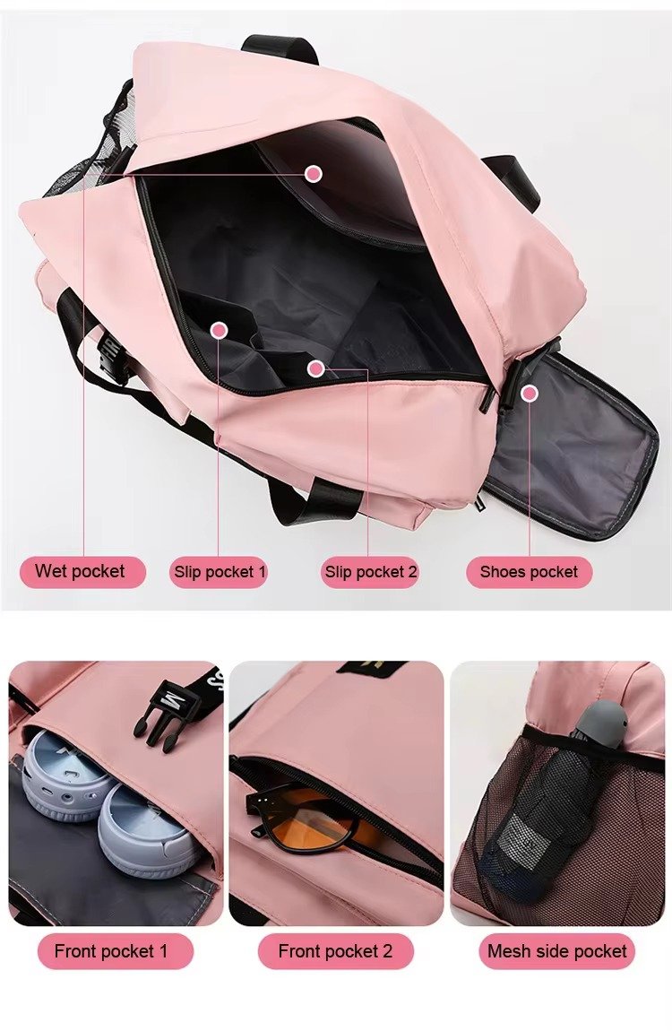 Custom Logo Oxford Sports Duffel Bag – Waterproof Gym Fitness Bag with Shoe Compartment product detail