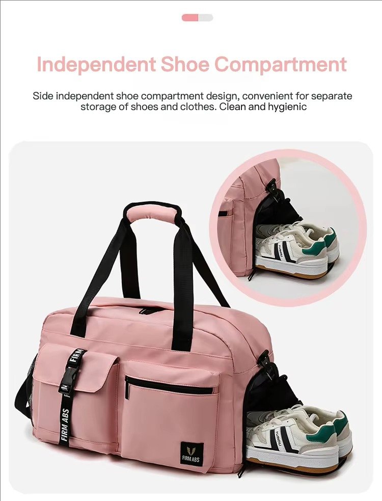 Custom Logo Oxford Sports Duffel Bag – Waterproof Gym Fitness Bag with Shoe Compartment product detail