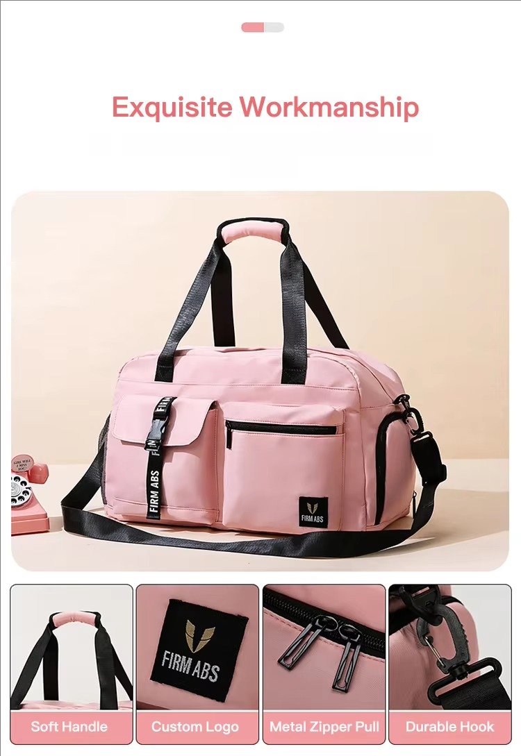 Custom Logo Oxford Sports Duffel Bag – Waterproof Gym Fitness Bag with Shoe Compartment product detail