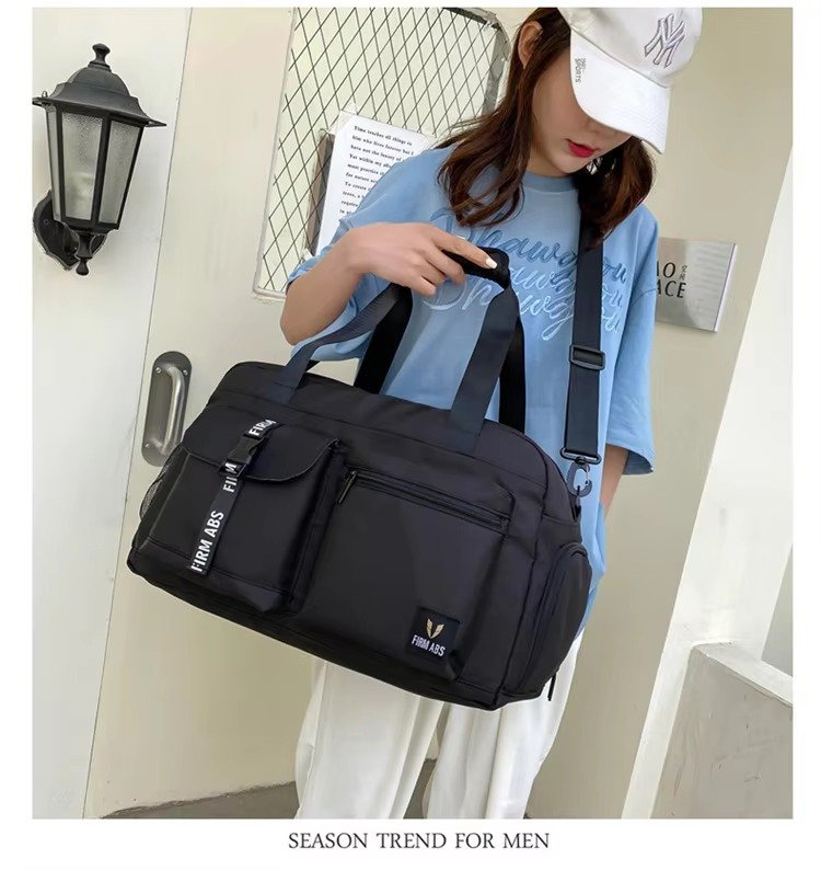Custom Logo Oxford Sports Duffel Bag – Waterproof Gym Fitness Bag with Shoe Compartment product detail