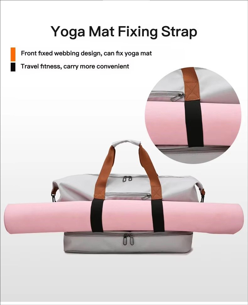 Custom Logo Waterproof Oxford Duffel Bag 30-40L with Shoe Compartment – Unisex Gym & Travel Bag product detail