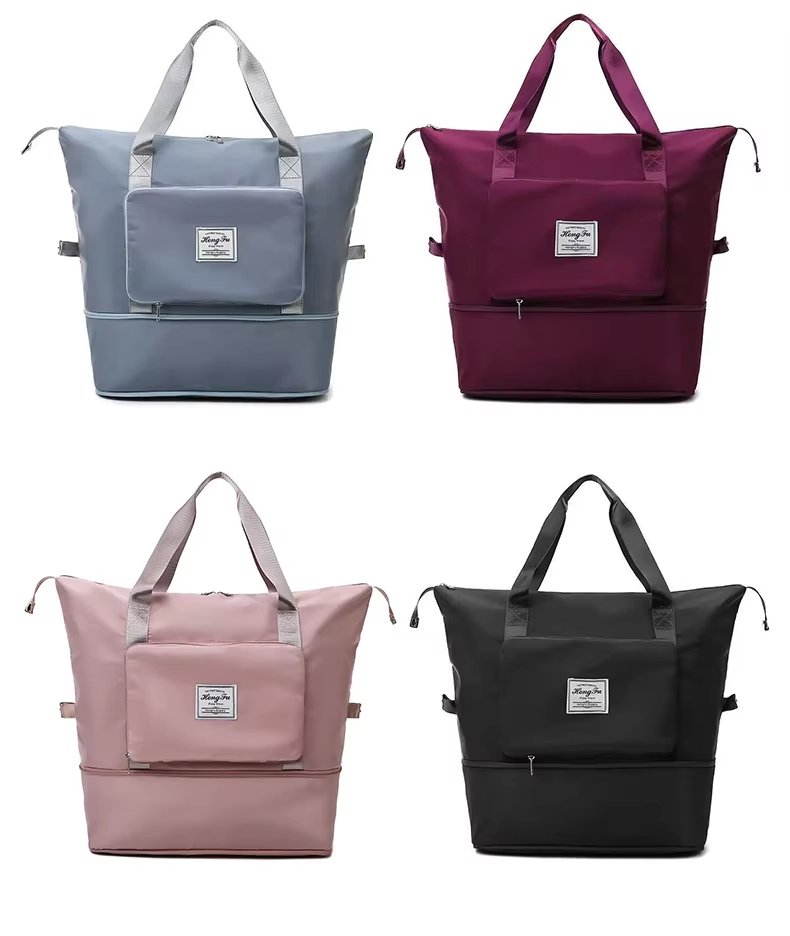 Large Capacity Waterproof Foldable Travel Duffel Sports Gym Tote Bag Folding Fitness Expansion Handbag Luggage - product detail