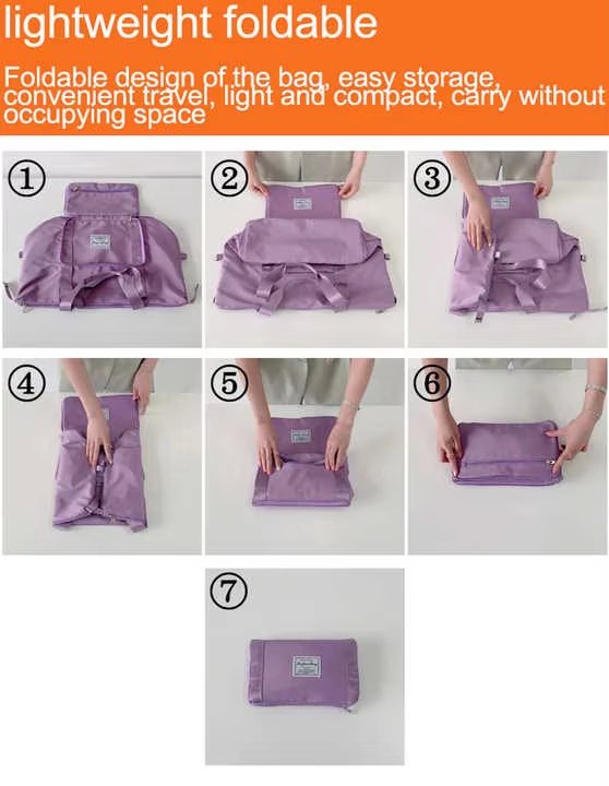 Large Capacity Waterproof Foldable Travel Duffel Sports Gym Tote Bag Folding Fitness Expansion Handbag Luggage - product detail