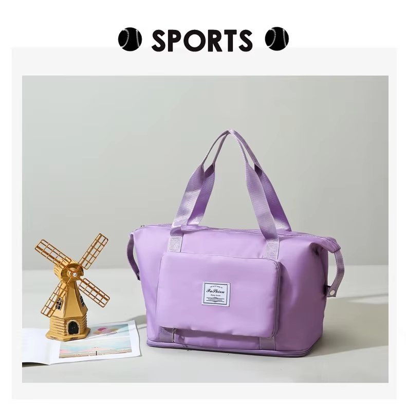 Large Capacity Waterproof Foldable Travel Duffel Sports Gym Tote Bag Folding Fitness Expansion Handbag Luggage - product detail