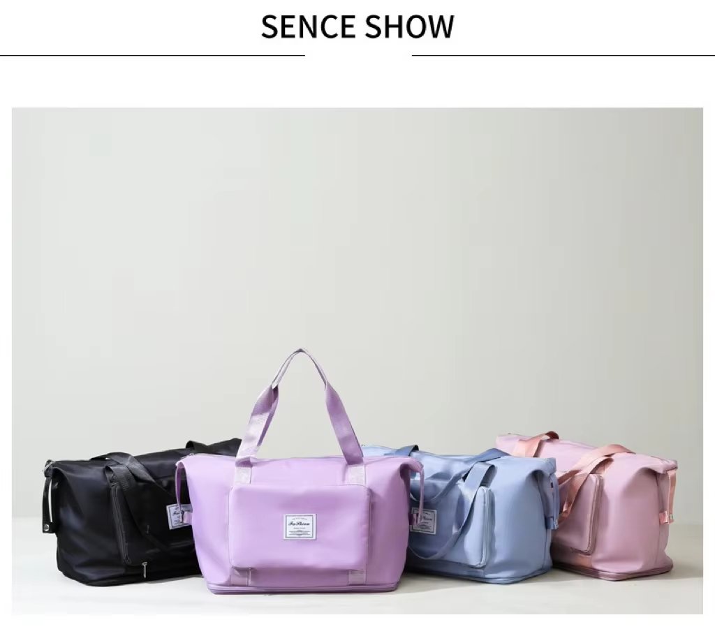 Large Capacity Waterproof Foldable Travel Duffel Sports Gym Tote Bag Folding Fitness Expansion Handbag Luggage - product detail