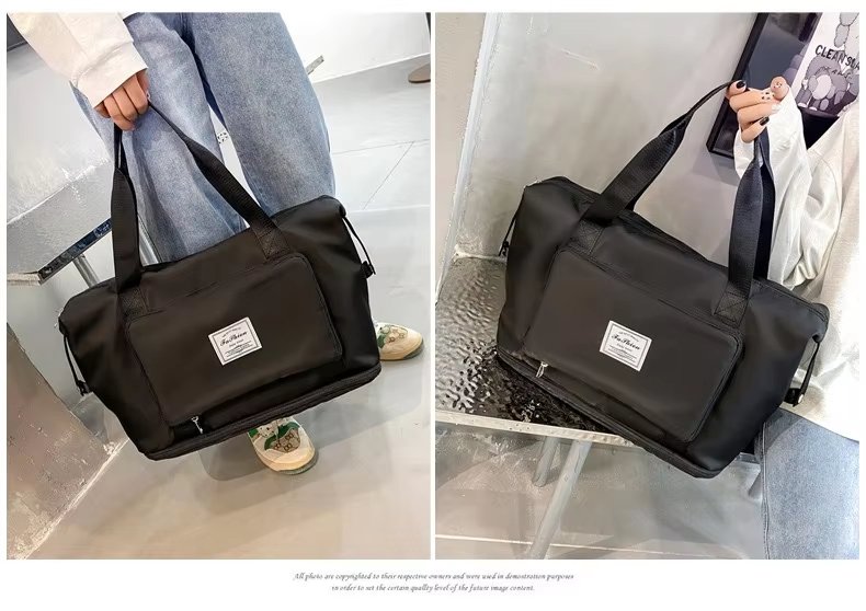 Large Capacity Waterproof Foldable Travel Duffel Sports Gym Tote Bag Folding Fitness Expansion Handbag Luggage - product detail