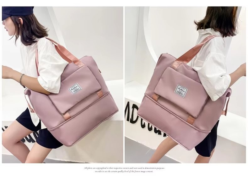 Large Capacity Waterproof Foldable Travel Duffel Sports Gym Tote Bag Folding Fitness Expansion Handbag Luggage - product detail