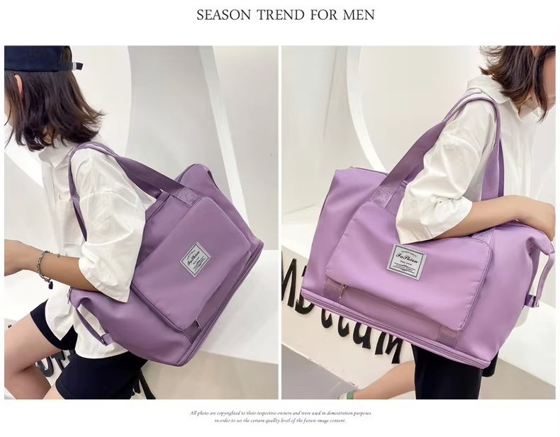 Large Capacity Waterproof Foldable Travel Duffel Sports Gym Tote Bag Folding Fitness Expansion Handbag Luggage - product detail