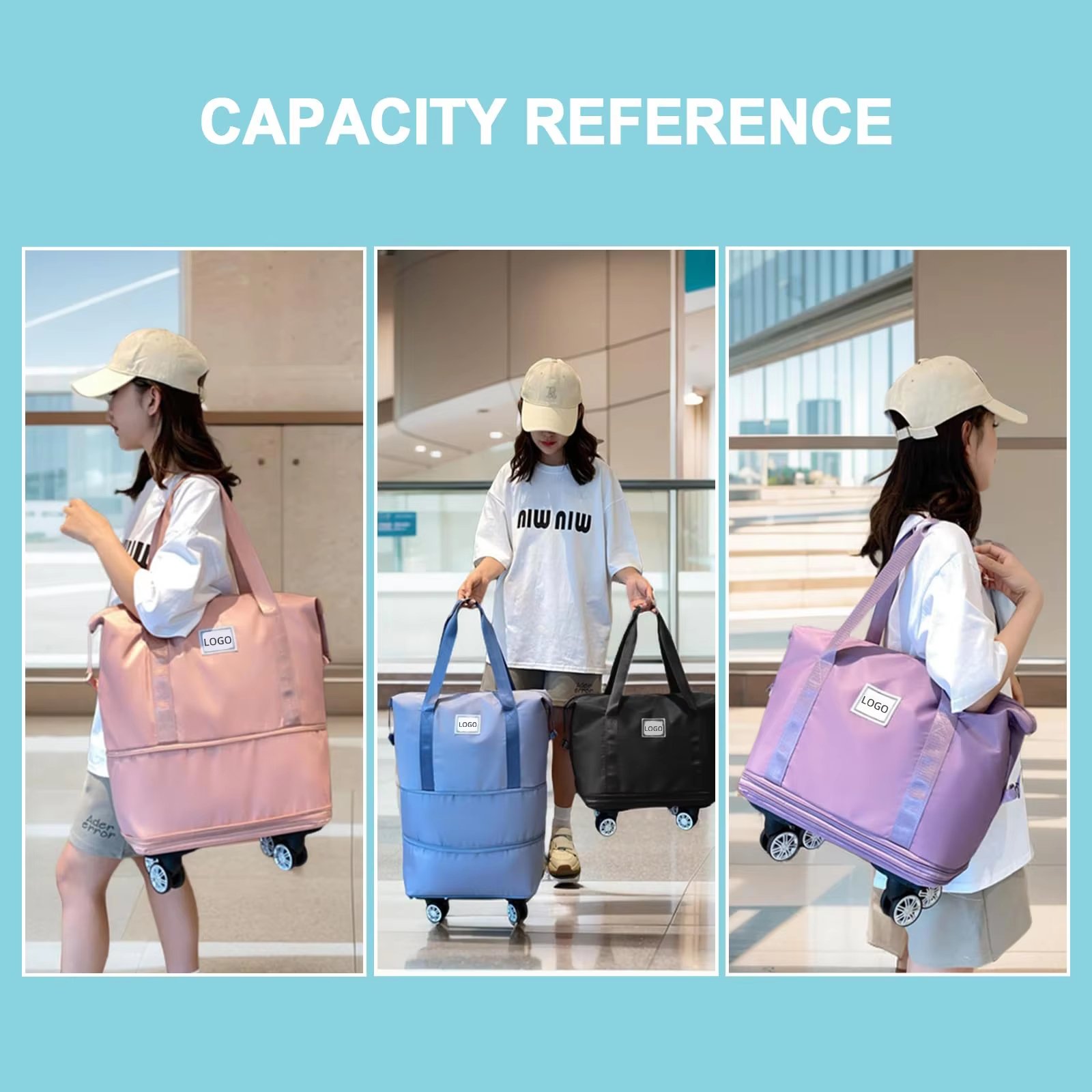 Waterproof Large Capacity Foldable Multi-function Gym Sports Travel Tote Bag - product detail