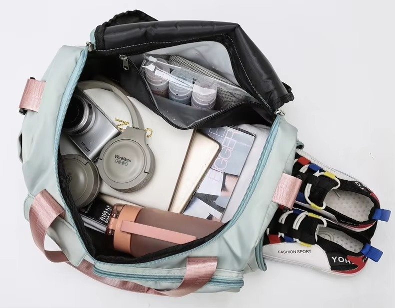 Sport Tote Shoulder Gym Training Bag Oxford Waterproof Duffle Travel Bag Carry On Weekender Bag with Shoes Compartment detail image