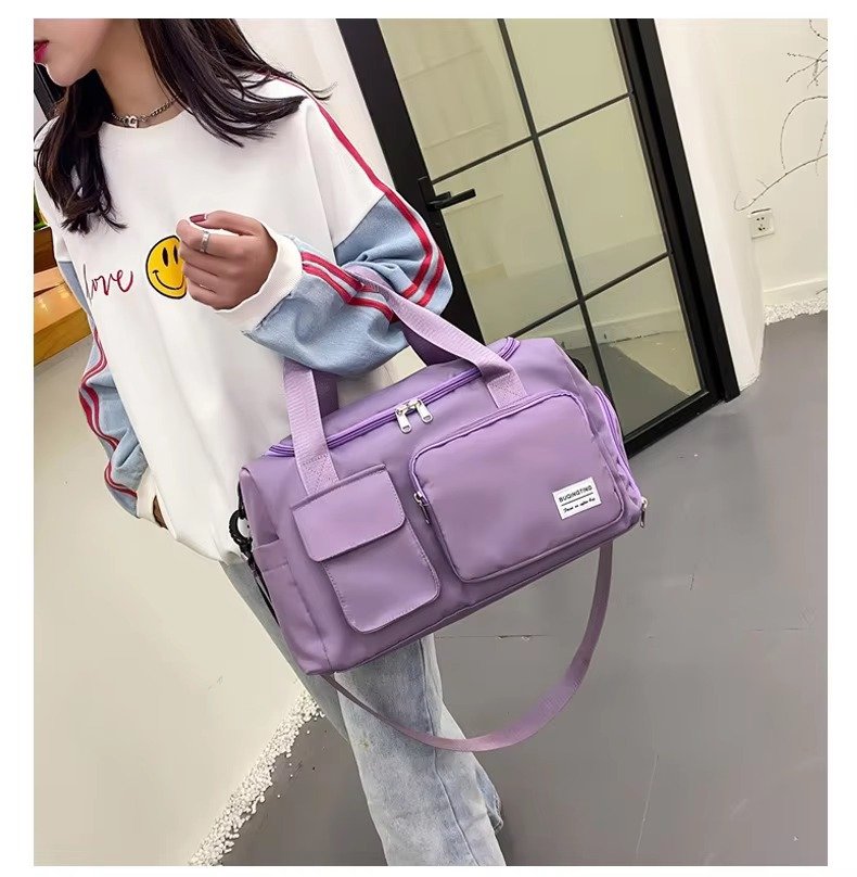 Sport Tote Shoulder Gym Training Bag Oxford Waterproof Duffle Travel Bag Carry On Weekender Bag with Shoes Compartment detail image