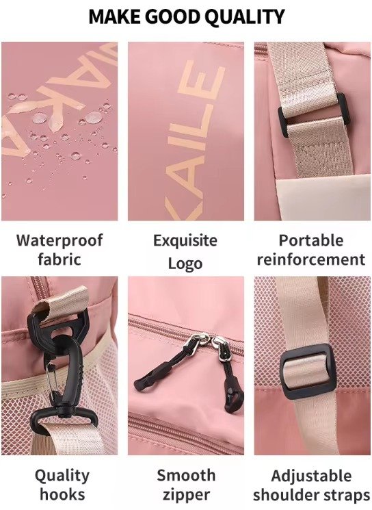 Large Waterproof Training Sports Fitness Gym Bag with Shoes Compartment Single Shoulder Duffel Travel Bag Handbag detail image