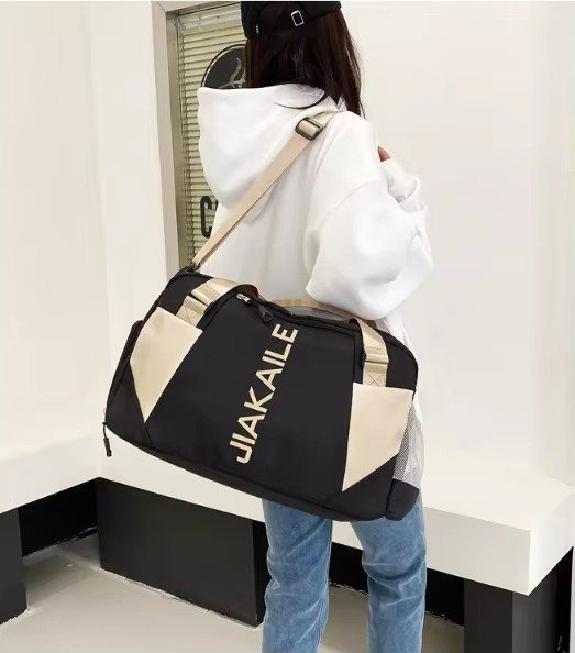 Large Waterproof Training Sports Fitness Gym Bag with Shoes Compartment Single Shoulder Duffel Travel Bag Handbag detail image