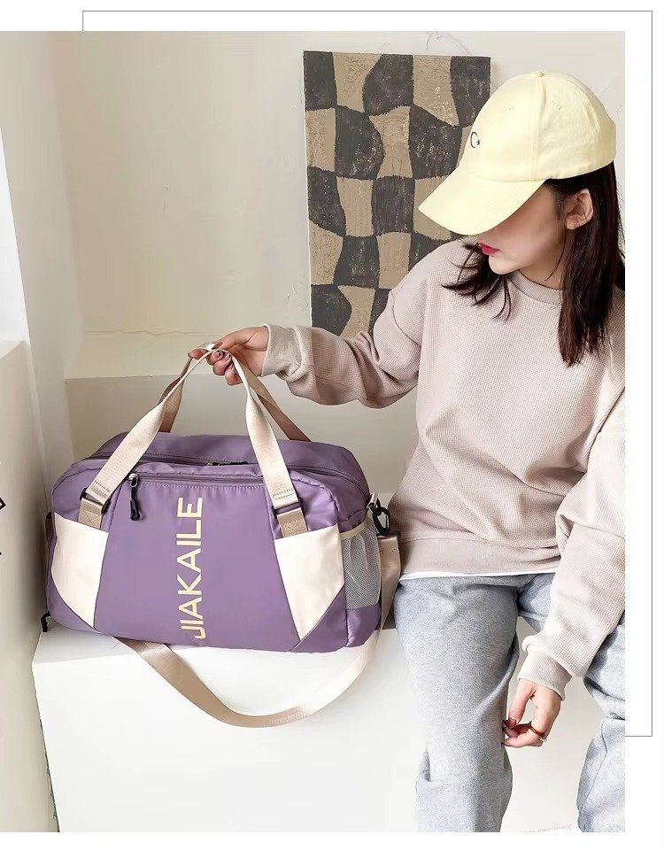 Large Waterproof Training Sports Fitness Gym Bag with Shoes Compartment Single Shoulder Duffel Travel Bag Handbag detail image