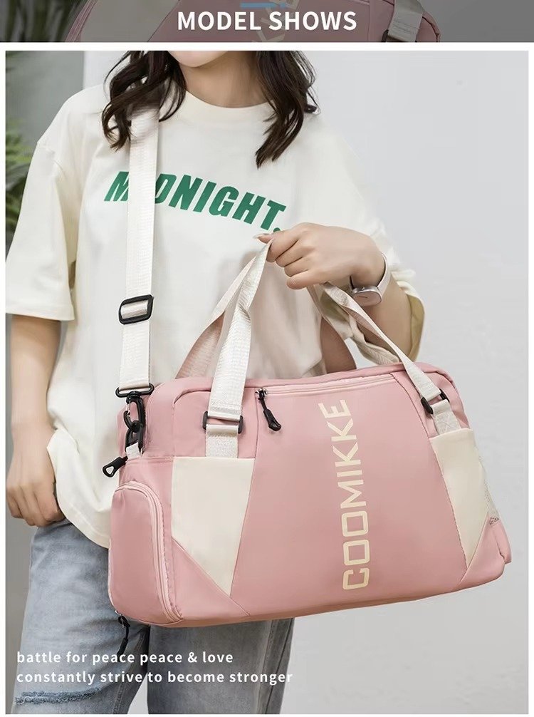 Large Waterproof Training Sports Fitness Gym Bag with Shoes Compartment Single Shoulder Duffel Travel Bag Handbag detail image