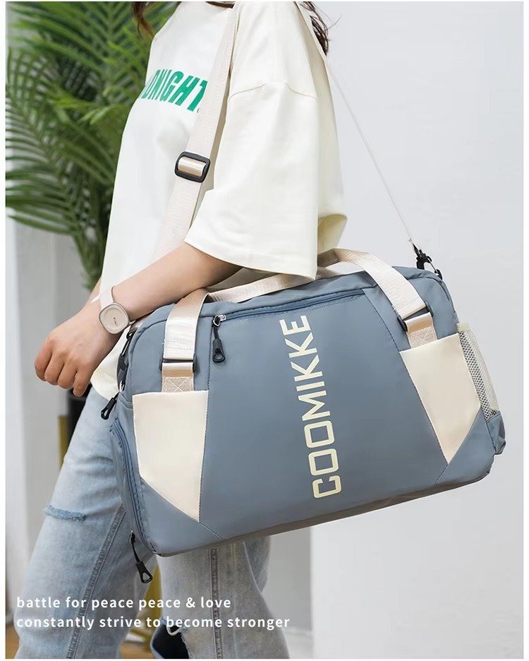 Large Waterproof Training Sports Fitness Gym Bag with Shoes Compartment Single Shoulder Duffel Travel Bag Handbag detail image
