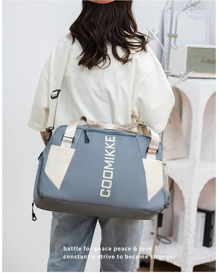 Large Waterproof Training Sports Fitness Gym Bag with Shoes Compartment Single Shoulder Duffel Travel Bag Handbag detail image