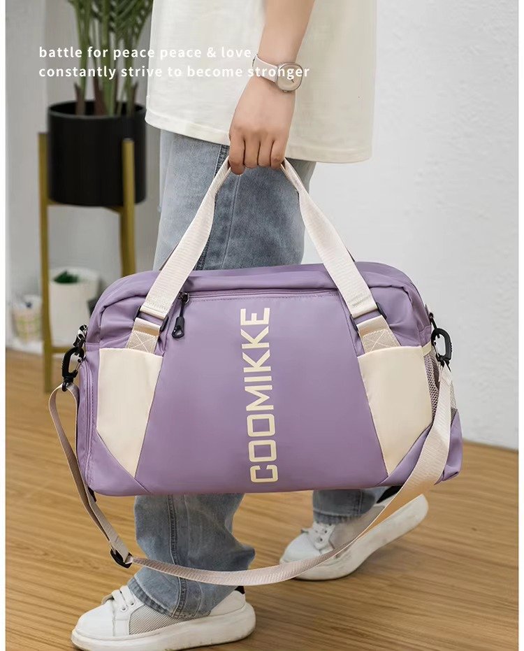 Large Waterproof Training Sports Fitness Gym Bag with Shoes Compartment Single Shoulder Duffel Travel Bag Handbag detail image
