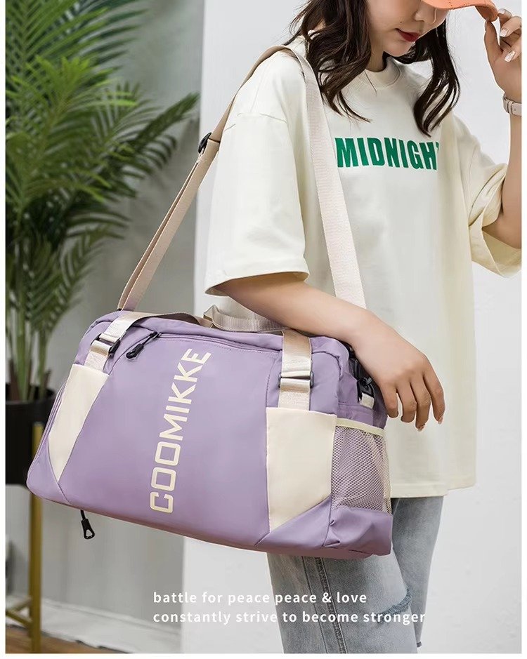 Large Waterproof Training Sports Fitness Gym Bag with Shoes Compartment Single Shoulder Duffel Travel Bag Handbag detail image