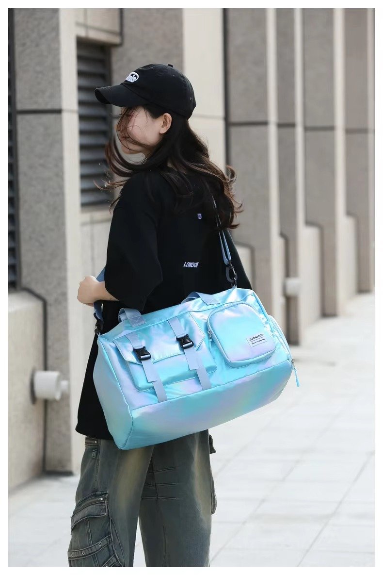 Large Capacity Dry Wet Separation Gym Sport Travel Bag Outdoor Travelling Duffel Tote Bag with Shoes Compartment detail image