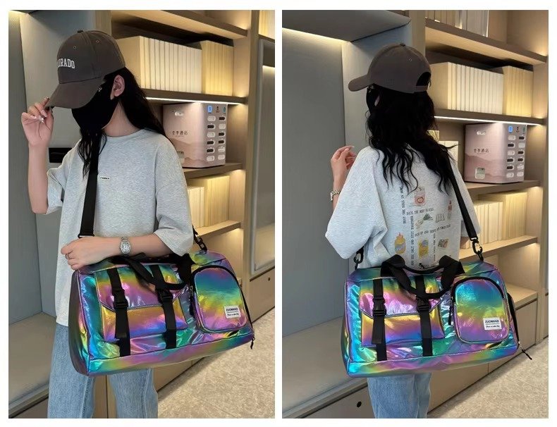 Large Capacity Dry Wet Separation Gym Sport Travel Bag Outdoor Travelling Duffel Tote Bag with Shoes Compartment detail image