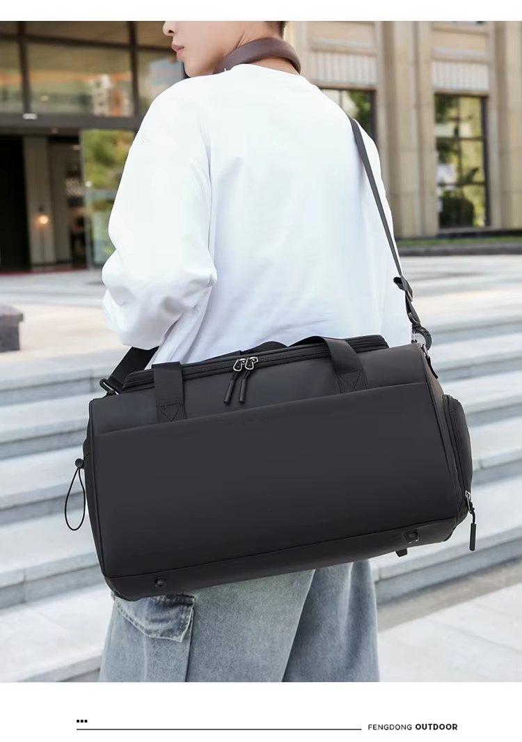Water-Resistant Shoe Compartment Oxford Weekend Travel Duffel Bag product detail