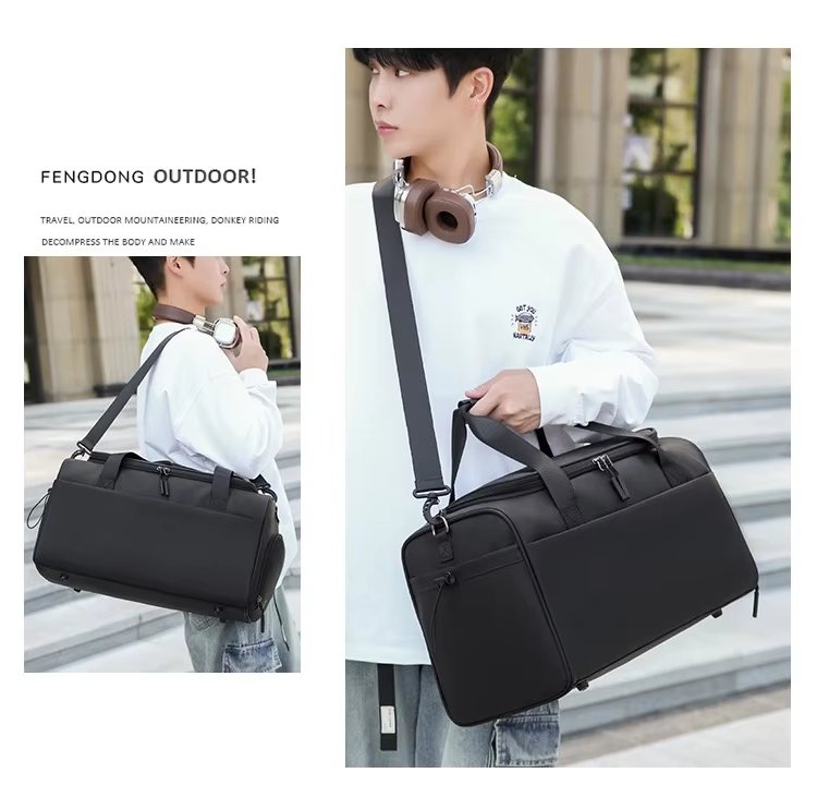 Water-Resistant Shoe Compartment Oxford Weekend Travel Duffel Bag product detail