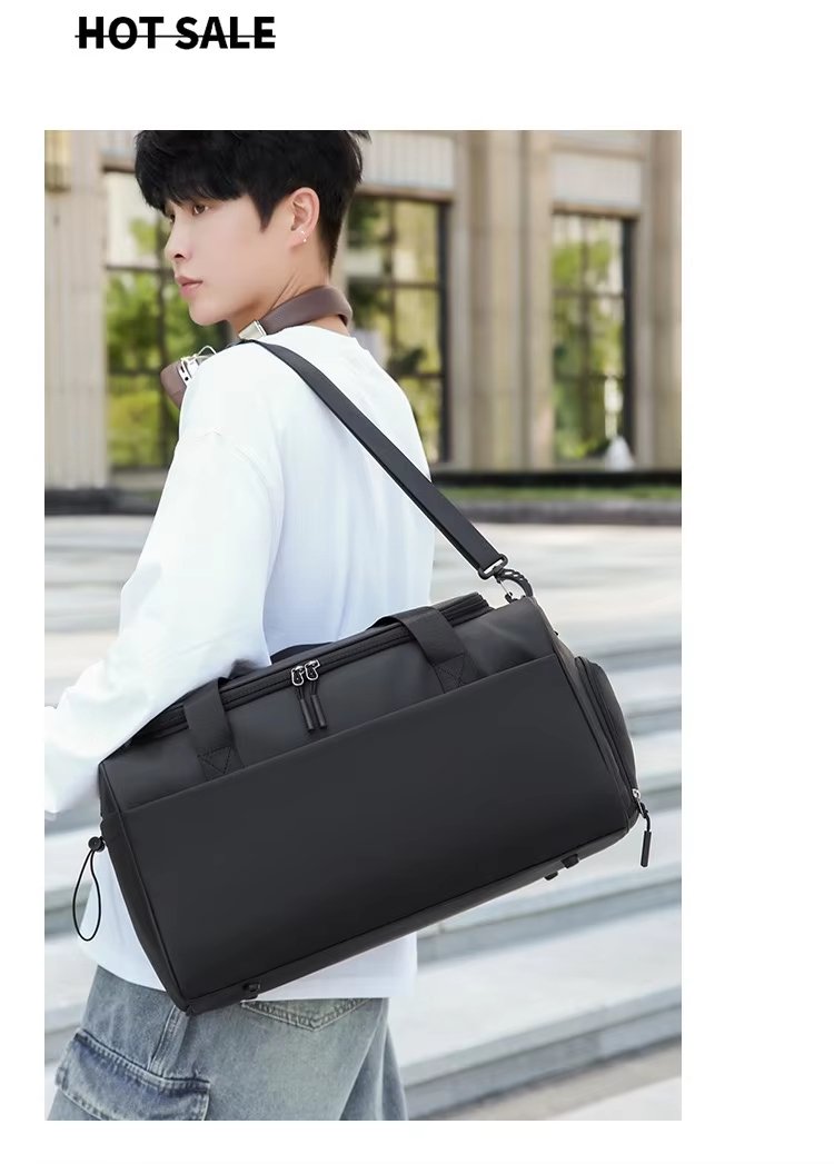 Water-Resistant Shoe Compartment Oxford Weekend Travel Duffel Bag product detail
