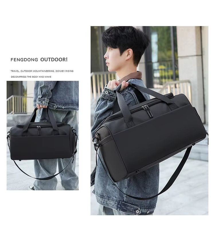 Water-Resistant Shoe Compartment Oxford Weekend Travel Duffel Bag product detail