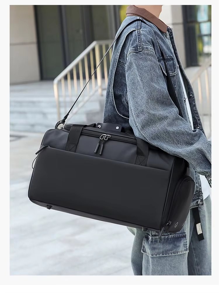Water-Resistant Shoe Compartment Oxford Weekend Travel Duffel Bag product detail