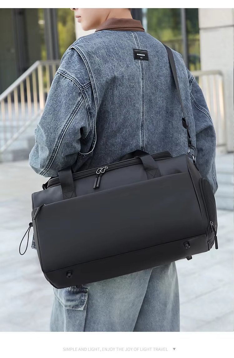 Water-Resistant Shoe Compartment Oxford Weekend Travel Duffel Bag product detail