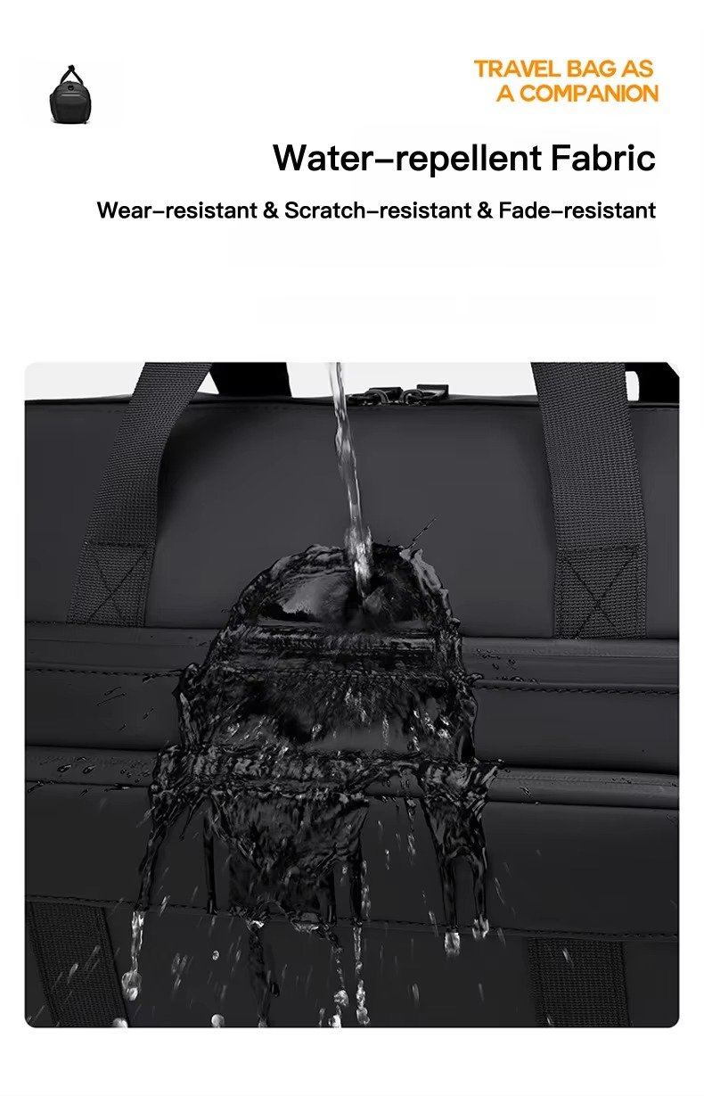 Unisex Custom Logo Large Capacity PU Leather Travel Duffle Bag Waterproof Dry Wet Separation Gym Bag with Shoes Compartment product detail
