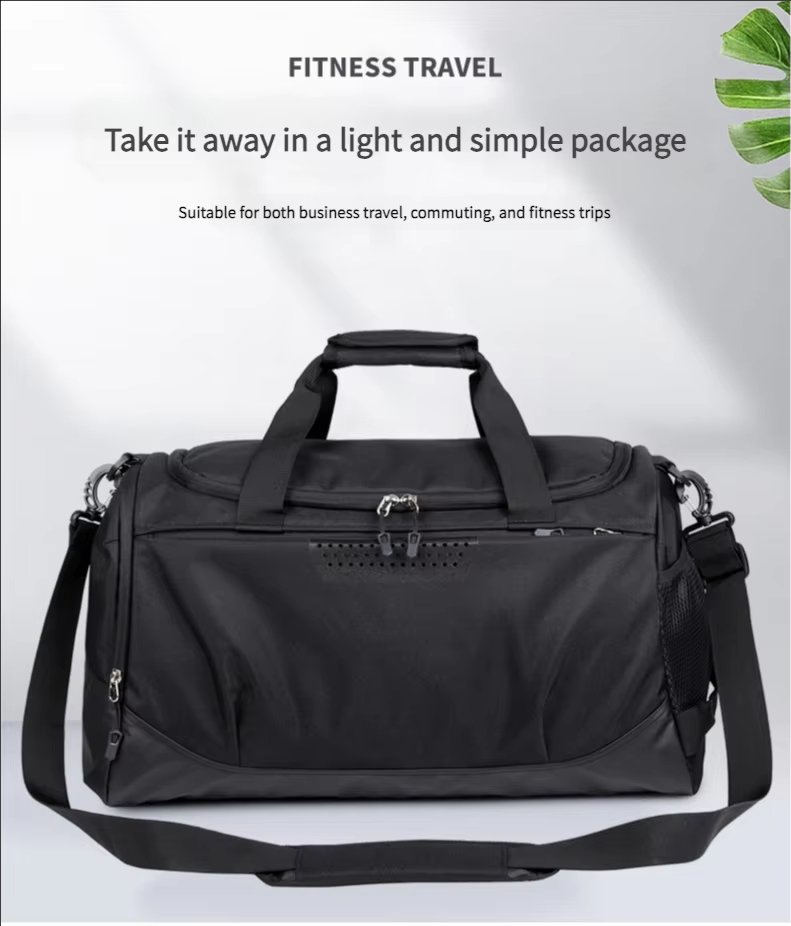 Waterproof Shoe Compartment Oxford Weekend Travel Large Capacity Duffel Bag product detail