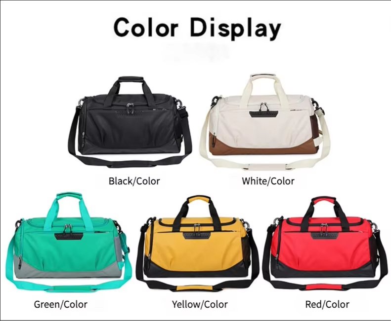 Waterproof Shoe Compartment Oxford Weekend Travel Large Capacity Duffel Bag product detail