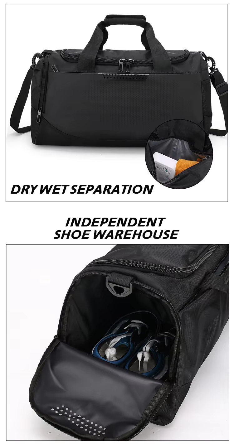 Waterproof Shoe Compartment Oxford Weekend Travel Large Capacity Duffel Bag product detail