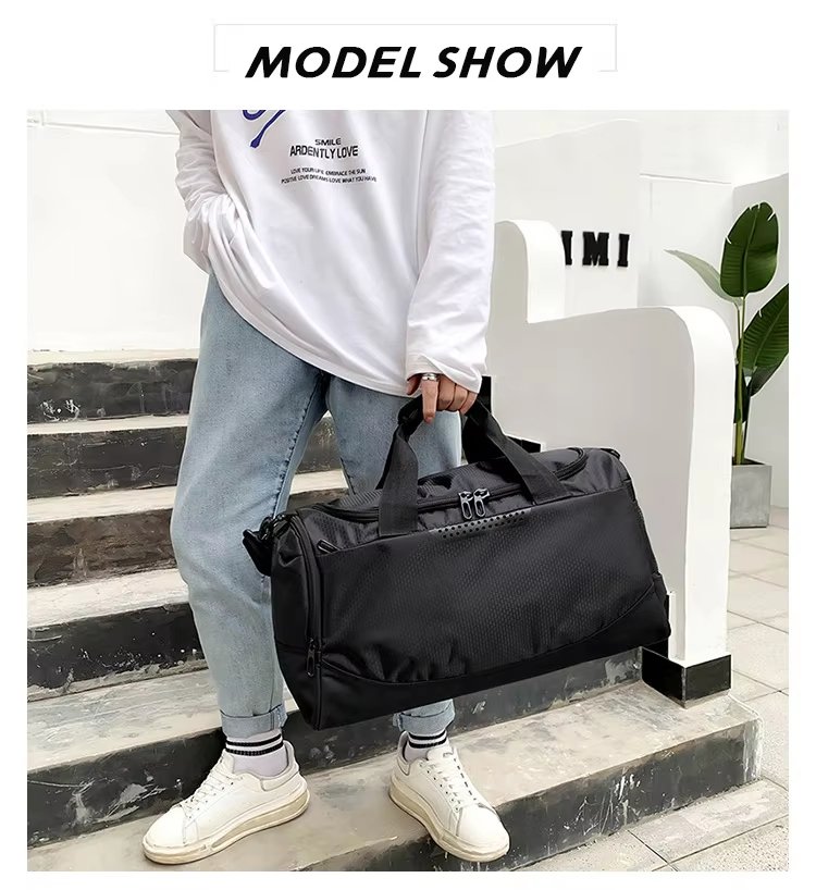 Waterproof Shoe Compartment Oxford Weekend Travel Large Capacity Duffel Bag product detail