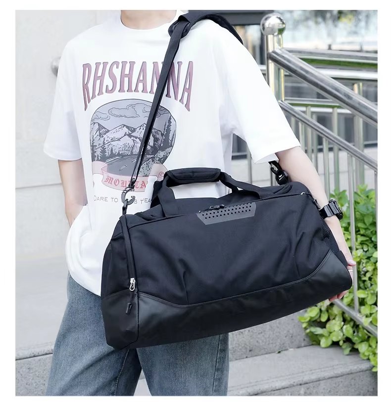Waterproof Shoe Compartment Oxford Weekend Travel Large Capacity Duffel Bag product detail