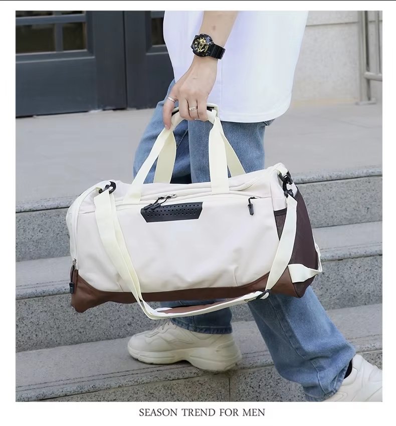 Waterproof Shoe Compartment Oxford Weekend Travel Large Capacity Duffel Bag product detail