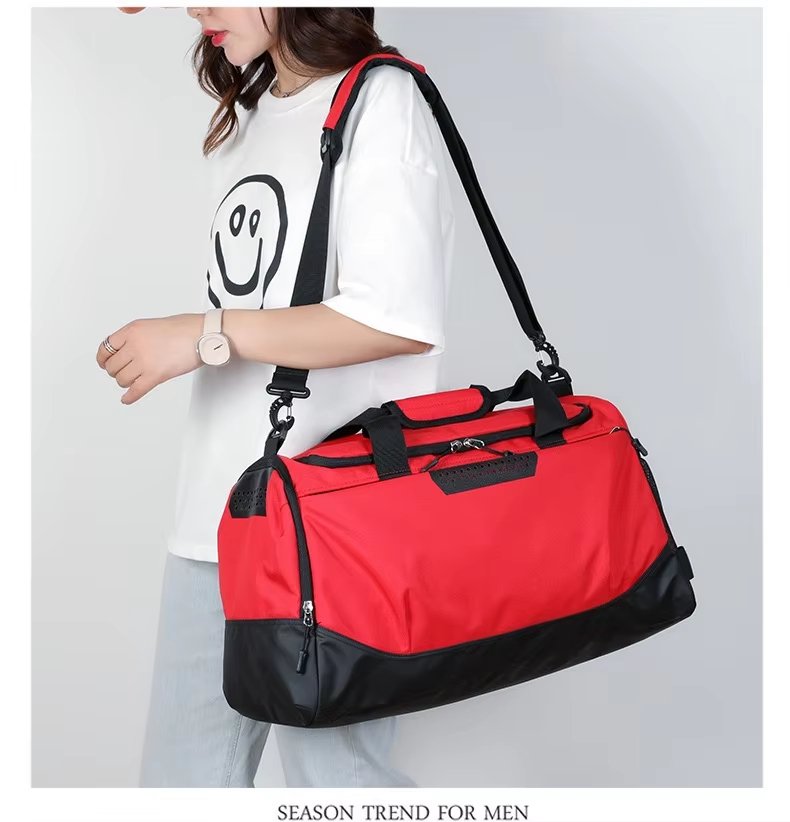 Waterproof Shoe Compartment Oxford Weekend Travel Large Capacity Duffel Bag product detail